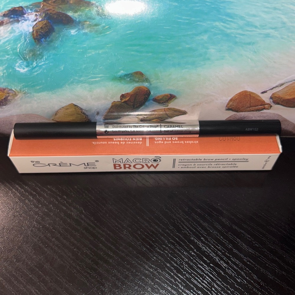The Crème Shop Macro Brow Caramel Retractable‎ Brow Pencil + Spoolie Brush